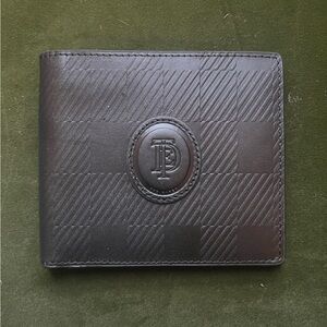 Ted Baker Black Leather Bifold Wallet , Size OS, NWOB